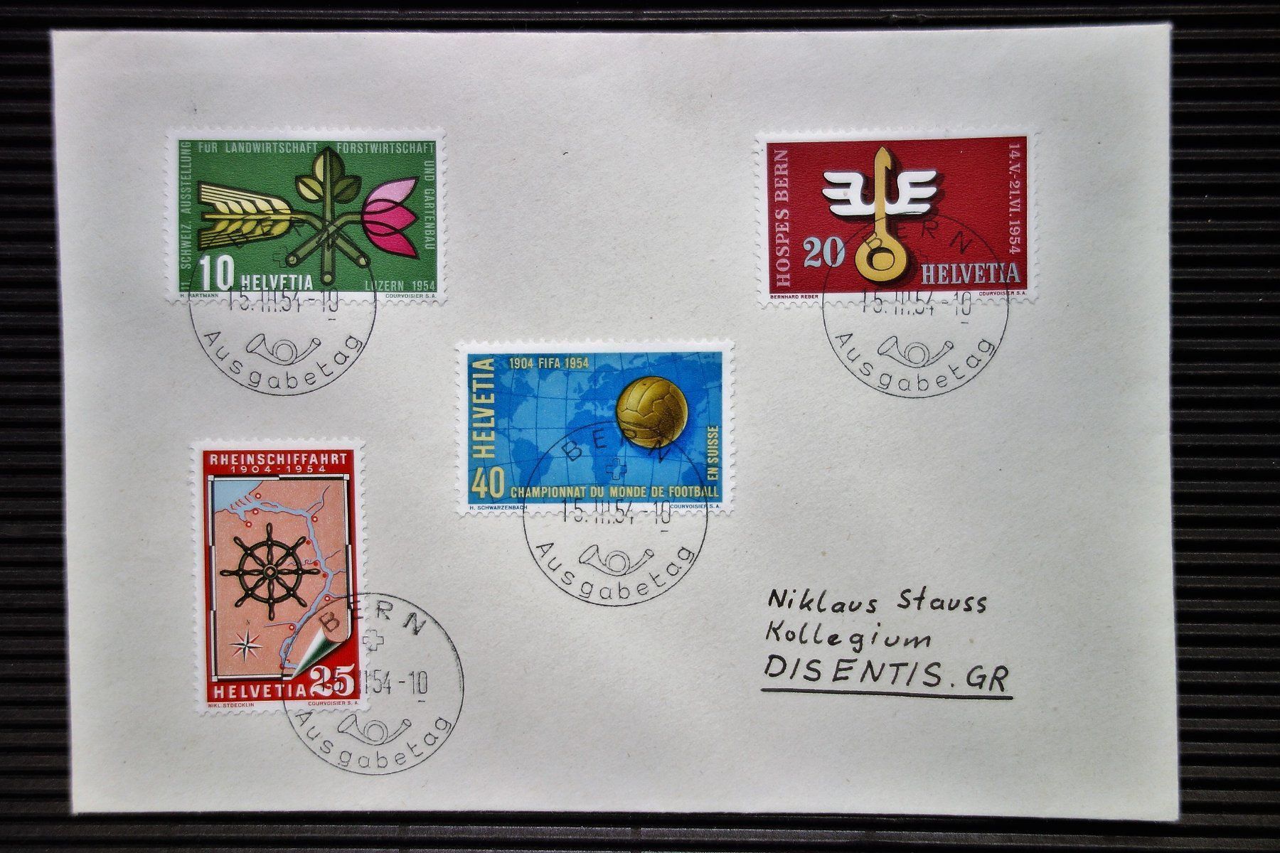 Tutti i francobolli: 1954 FDC Werbemarken – Usato da Mettmenstetten venduto da Sutasso
