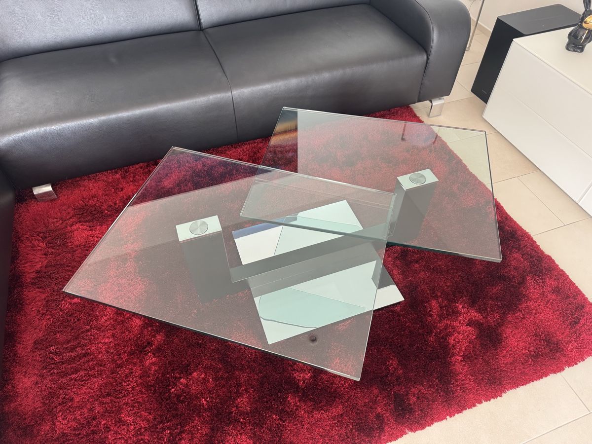 Tavoli: Moderner Glas-Couchtisch Salontisch von Bacher – Usato da Zug venduto da zla_t2vr 3