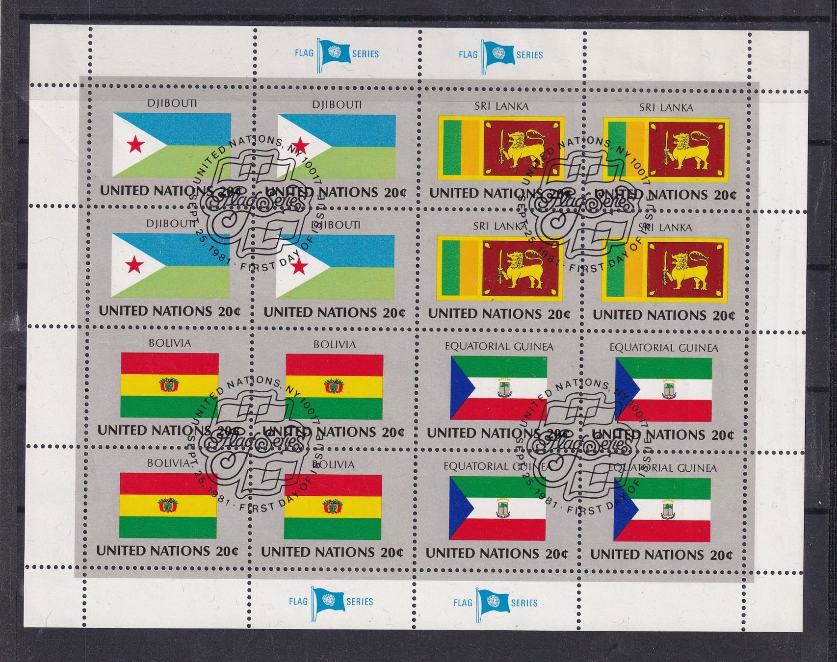 Tous les timbres: Feuillets Nations- Unies  NY 1981 Oblitérés – D'occasion à Nyon par an54