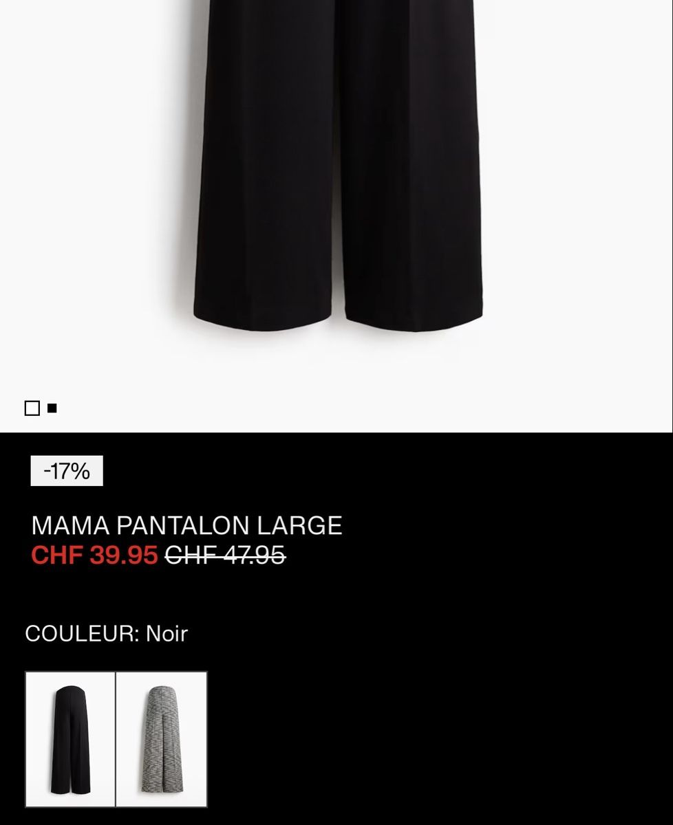 H&M Pantalons: MAMA pantalon noir – D'occasion à Monthey par sen_6ckr 1