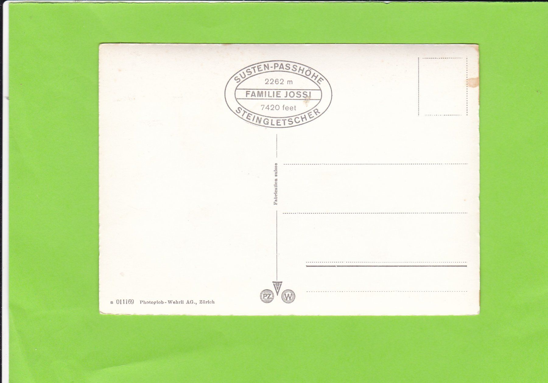 Cartoline postali: Sustenstrasse-belebt, Gadmerflühe – Usato da St. Peterzell venduto da neckertal 1