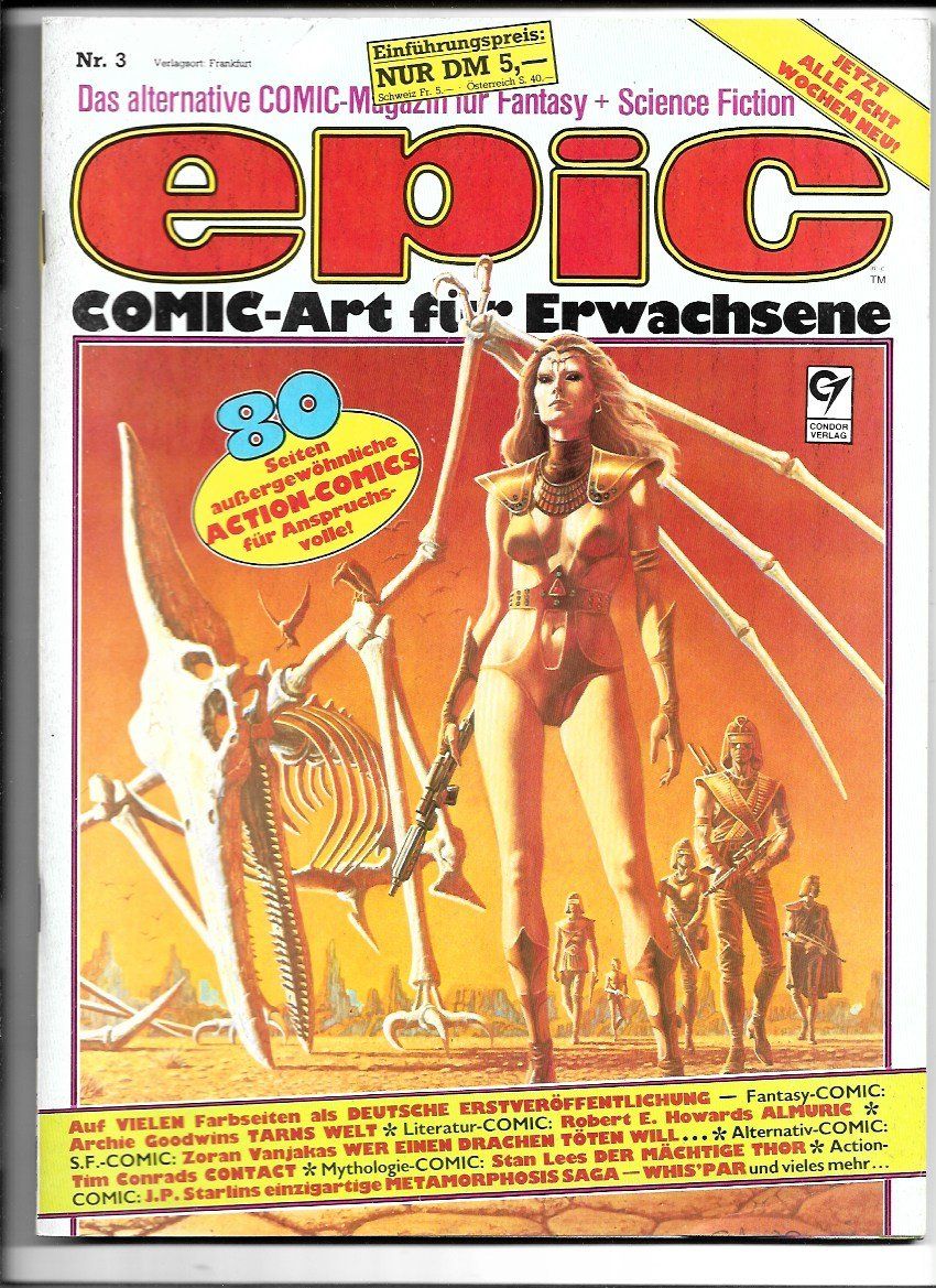 Fumetti: Epic Comic Magazin Nr. 3, Condor Verlag,1981, Top . – Usato da Winterthur venduto da Wolfensberg