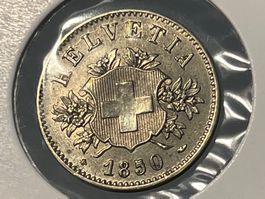 20 Rappen 1850, TOP Qualität, Fast FDC!!!