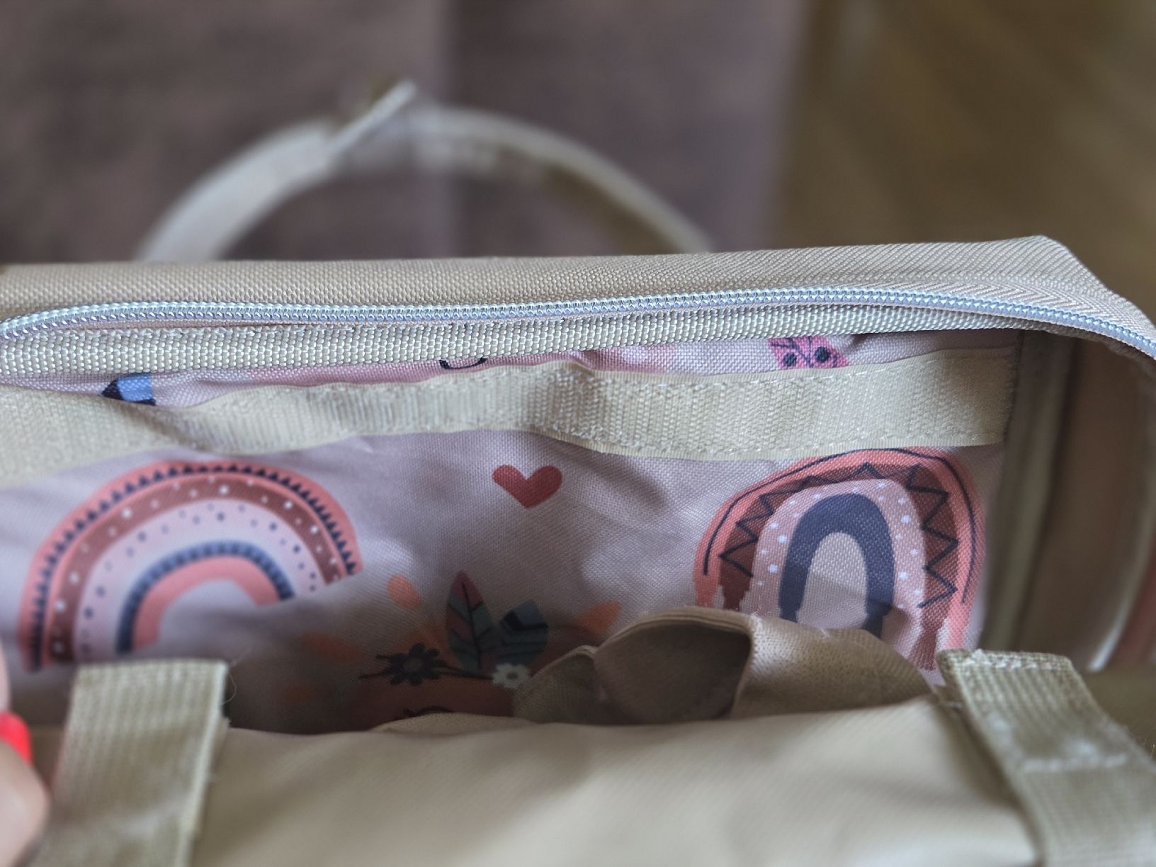 Zaini: Wickeltasche LIINI beige/hellbraun mit integriertem Bettchen – Usato da Kriens venduto da Nats1 5