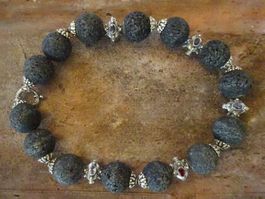 Kette Lava Granat Amethyst / 925 S