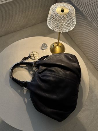 Hugo Boss brown leather vintage hand bag