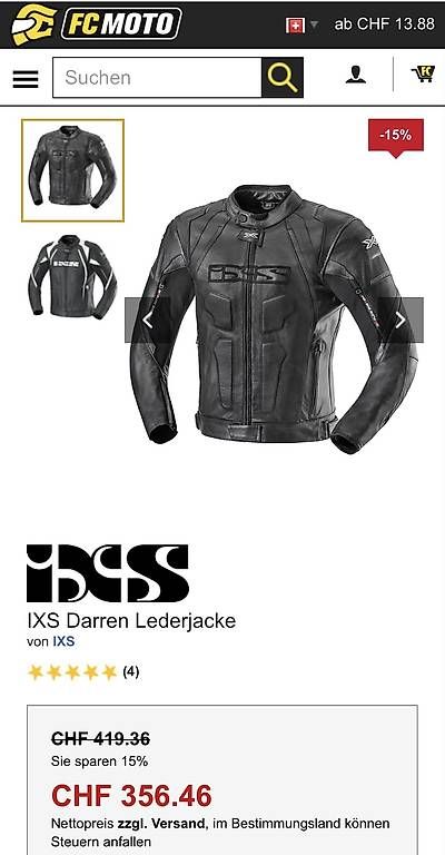 IXS Giacche: Motorrad Jacke IXS Darren Lederjacke – Usato da Kloten venduto da Wesam3 2