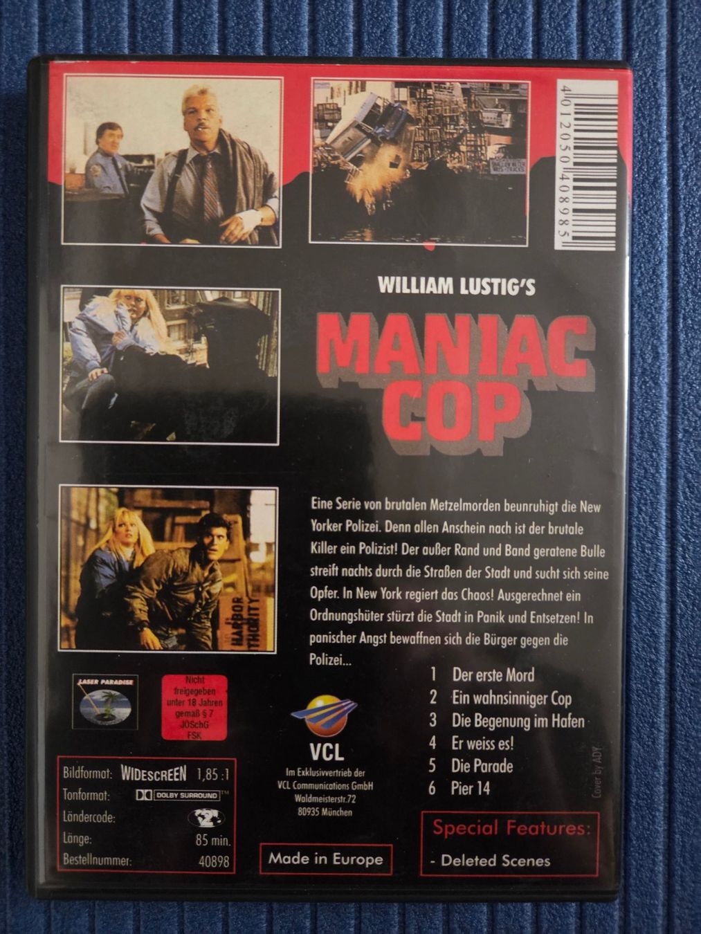 Tous les DVDs: DVD Maniac Cop Red Edition – D'occasion à Mollis par Cadillac58 1