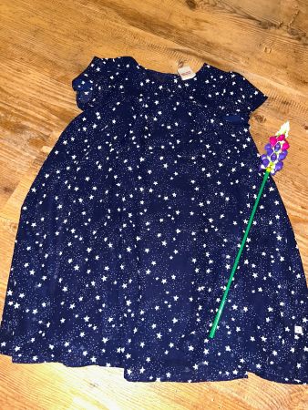 Blaues Kleid mit Sternen Frugi 110/116