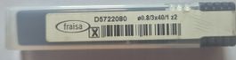 VHM-Fräser, Fraisa D5722080, Ø0.8/3X40 Z2, Beschichtet, NEU