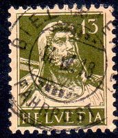 TELLBRUSTBILS MIT VOLLSTEMPEL BIEL 1918 FAHRPOST -93