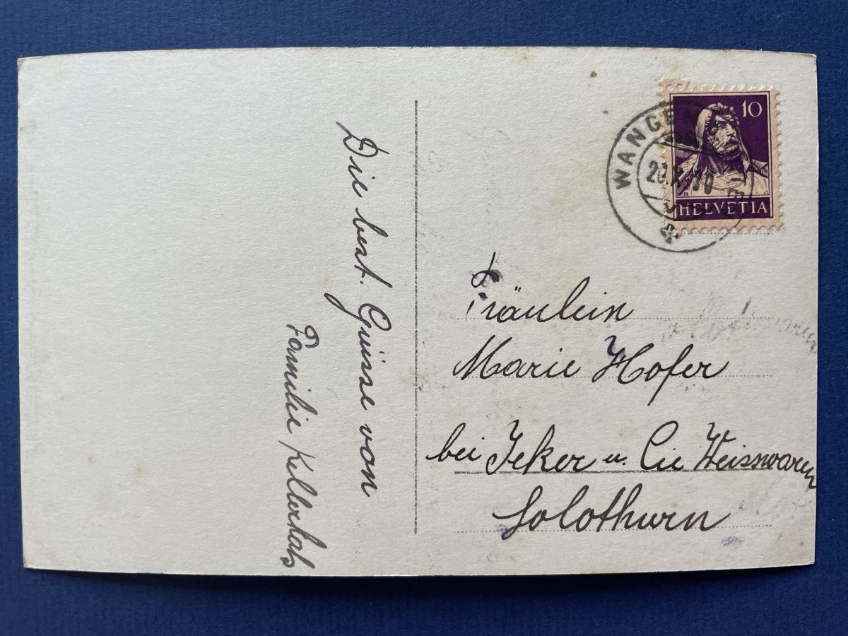 Cartoline postali: Alte Ansichtskarte,Geburtstag, Solothurn,ca 1930, Nelken – Usato da Neuhausen am Rheinfall venduto da Arielle55 1