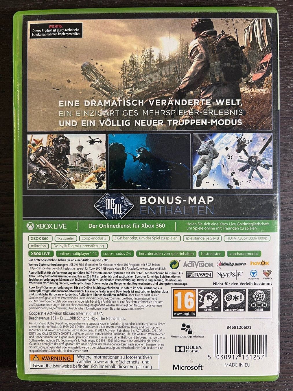 Microsoft Spiele: Call of Duty - Ghosts – Gebraucht aus Zürich von GameFreunde 1