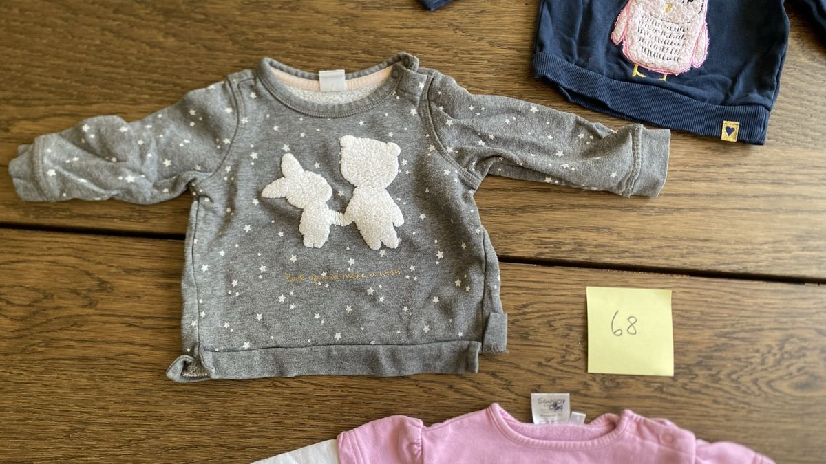 H&M Lotti & Set di vestiti: 3er Set Baby Pullover Gr. 68 - Rosa Blau Eule Baby Pullis – Usato da Hochwald venduto da _biene_ 2