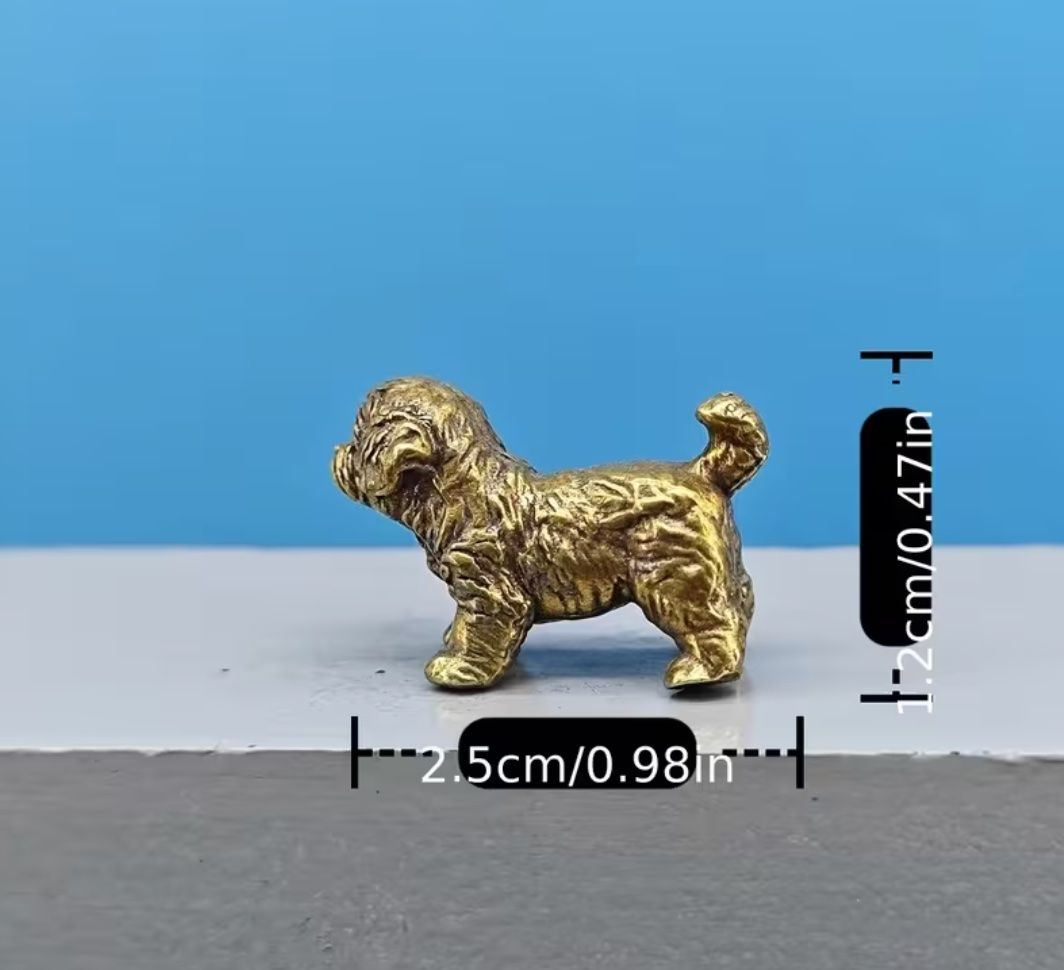 Statuette: Shih Tzu Miniaturfigur aus massivem Messing – Nuovo (secondo la descrizione) da Langenthal venduto da Seelenfreunde 2