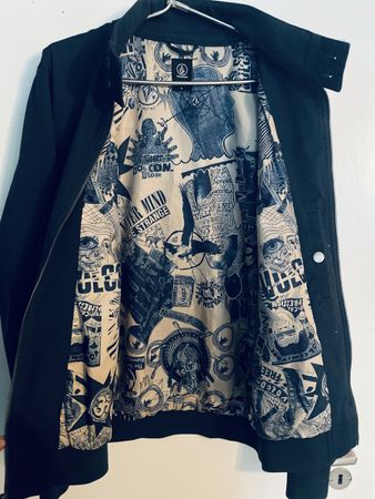 Jacke Volcom Herbst dunkelblau baumwolle