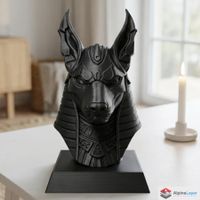 Anubis Bust – Egyptian Guardian Sculpture - 3D Printed