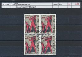 1997 "Europamarke", Viererblock, ET - Stempel