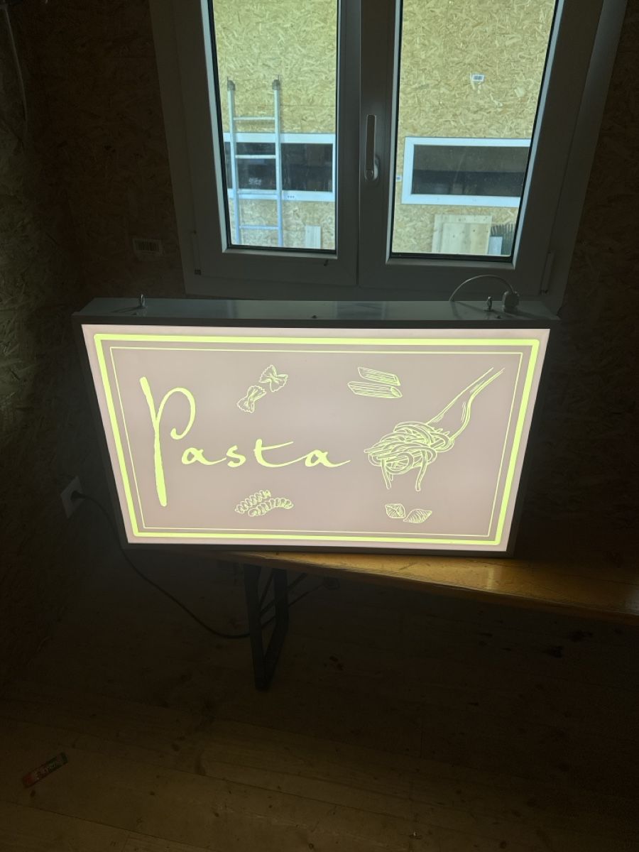 Insegne: Werbeschild beleuchtet Pasta – Usato da Rickenbach LU venduto da fla_9ft6 2