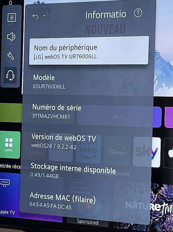 LG Televisori: TV LCD LG 65 pouces 165 cm – Usato da  venduto da  2