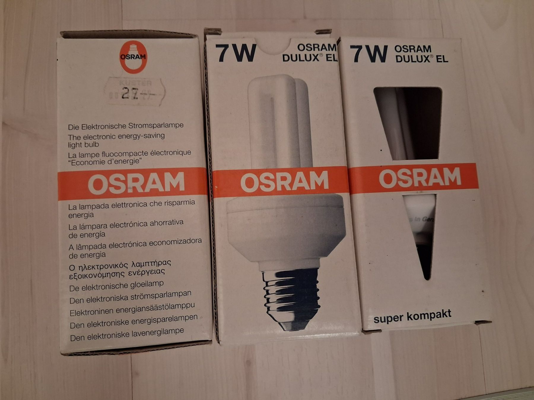 Osram Lampade: 3 X SPARLAMPE 7 WATT    E27 – Nuovo e nell'imballaggio originale da langnau venduto da Santos1411