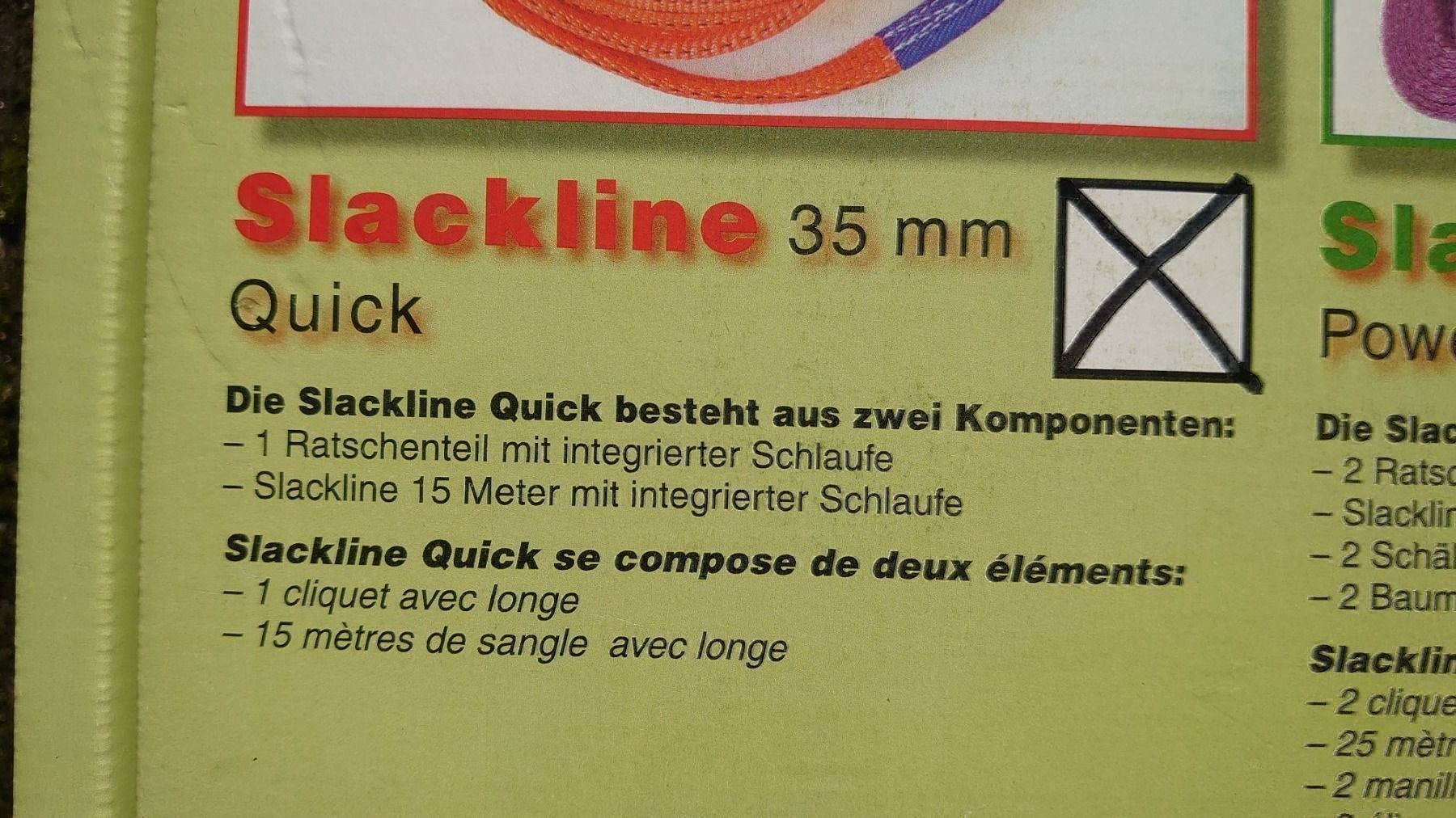 Slackline: Slackline Quick Set 35mm NEU – Neu (gemäss Beschreibung) aus Schönenwerd von Rei6