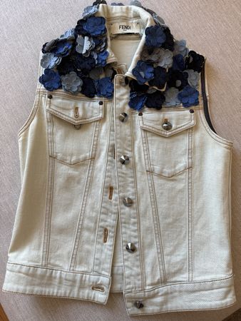 Fendi Flower Denim Jacket 
