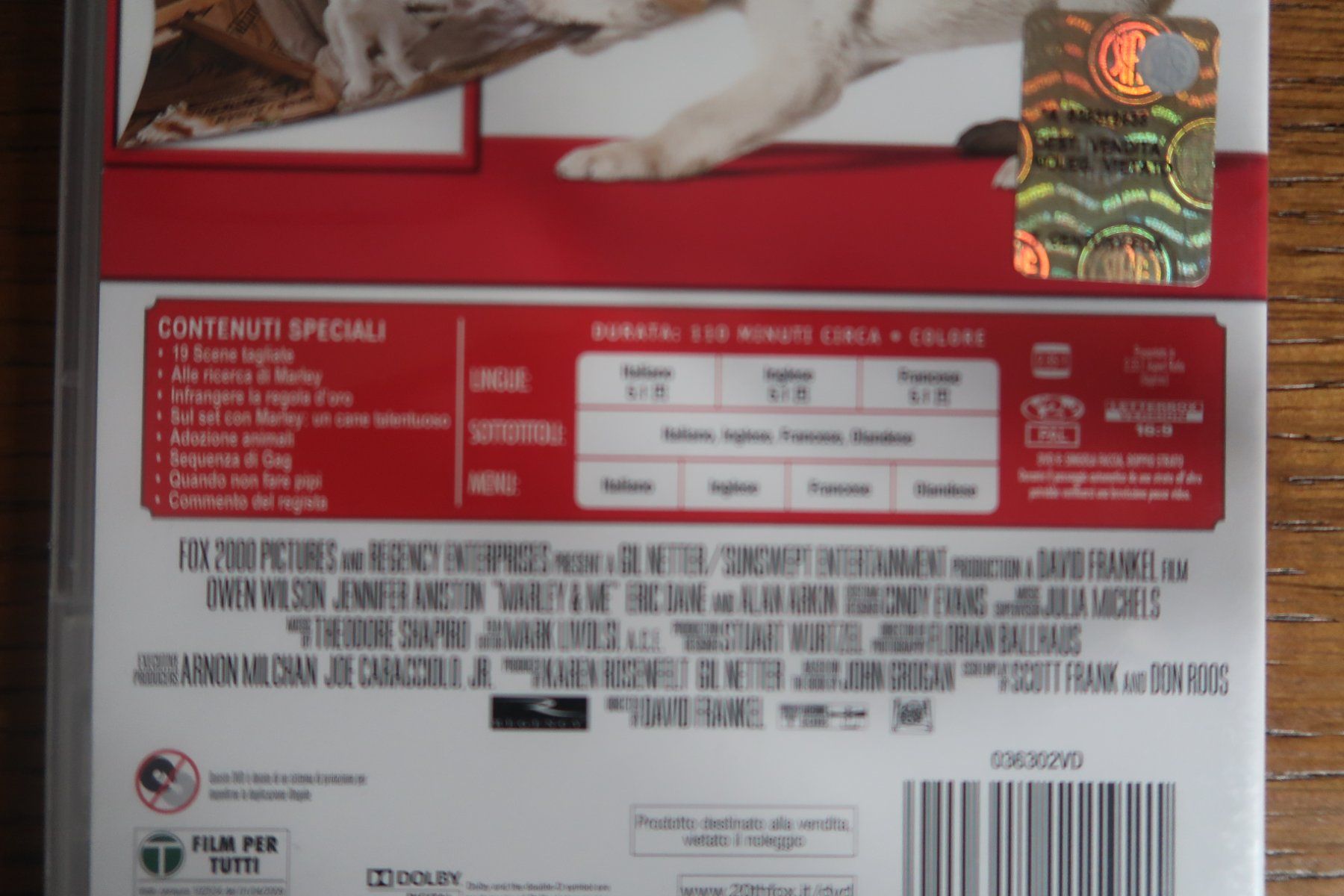 Tutti i DVDs: DVD Io e Marley    IT EN FR – Usato da Porrentruy venduto da tupatup 2