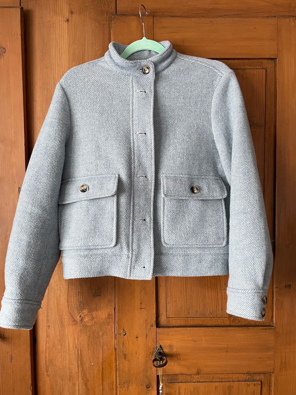 Cyrillus Giacche: Cyrillus Wolljacke Hellblau – Usato da Zürich venduto da hol_wwr2