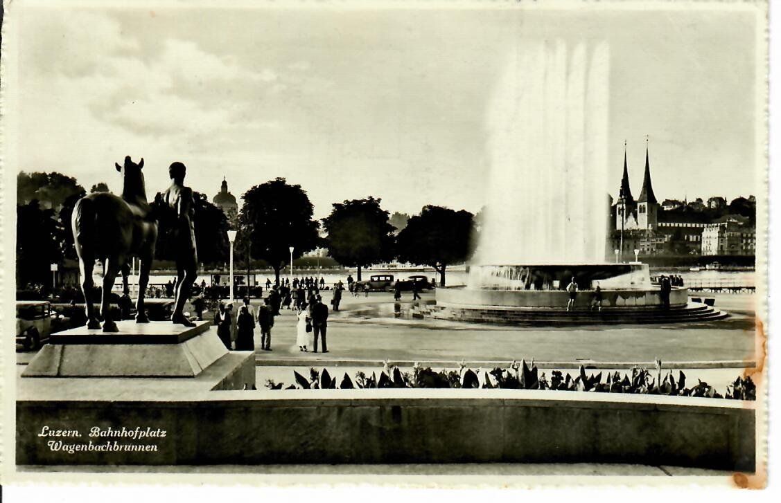 Cartoline postali: Luzern Bahnhofplatz – Usato da Hochdorf venduto da Ziegel-16