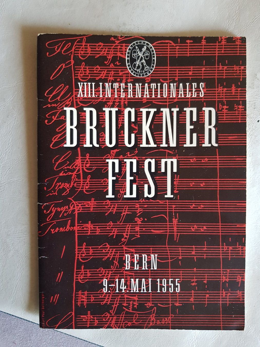 Documenti: 13. Int. Bruckner Fest Bern 1955 Programmheft – Usato da Walterswil BE venduto da Lonitti