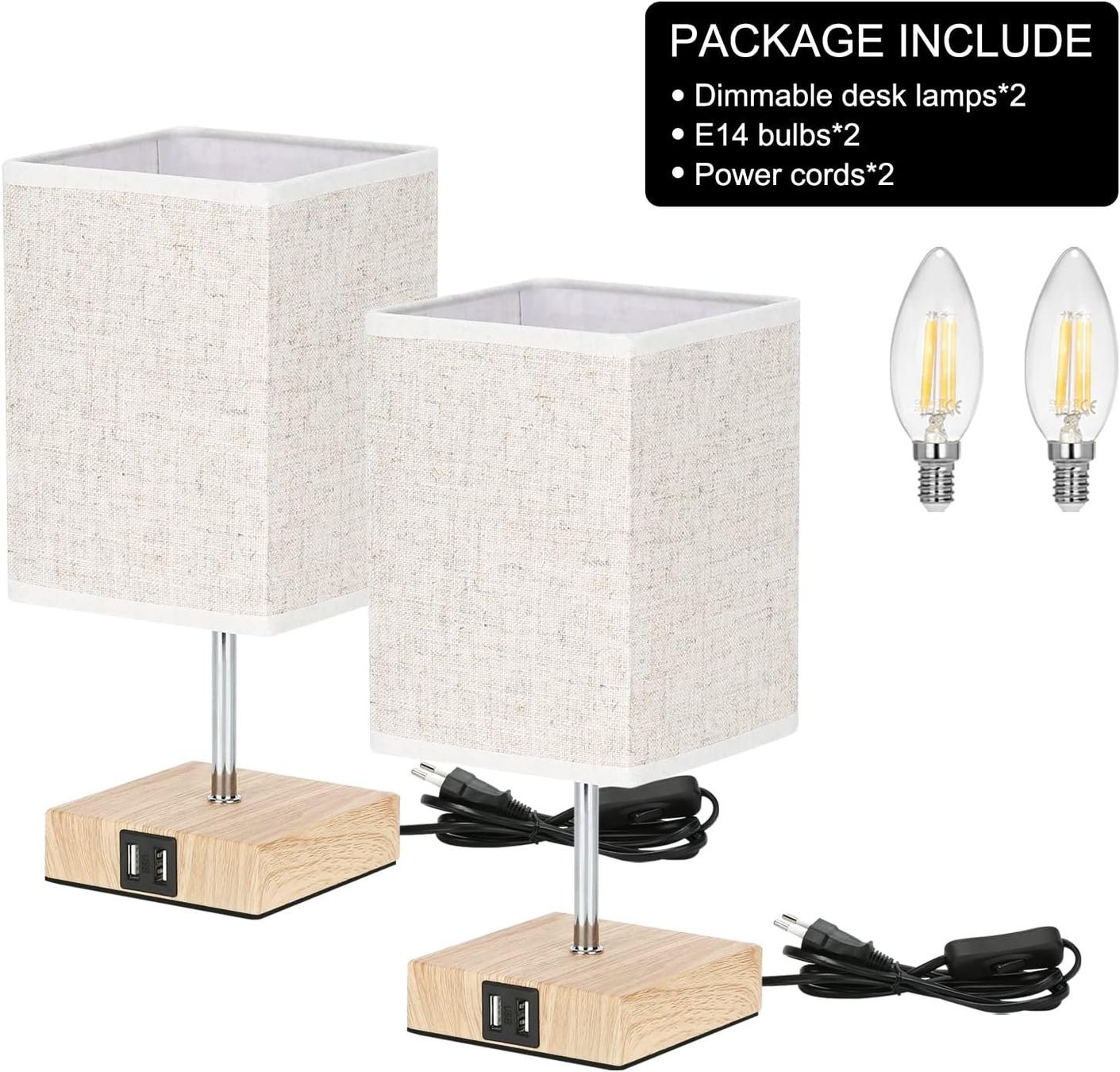 Lampade: 2er Set Nachttischlampe Touch Dimmbar – Nuovo e nell'imballaggio originale da Nuglar venduto da SaleRitter 6