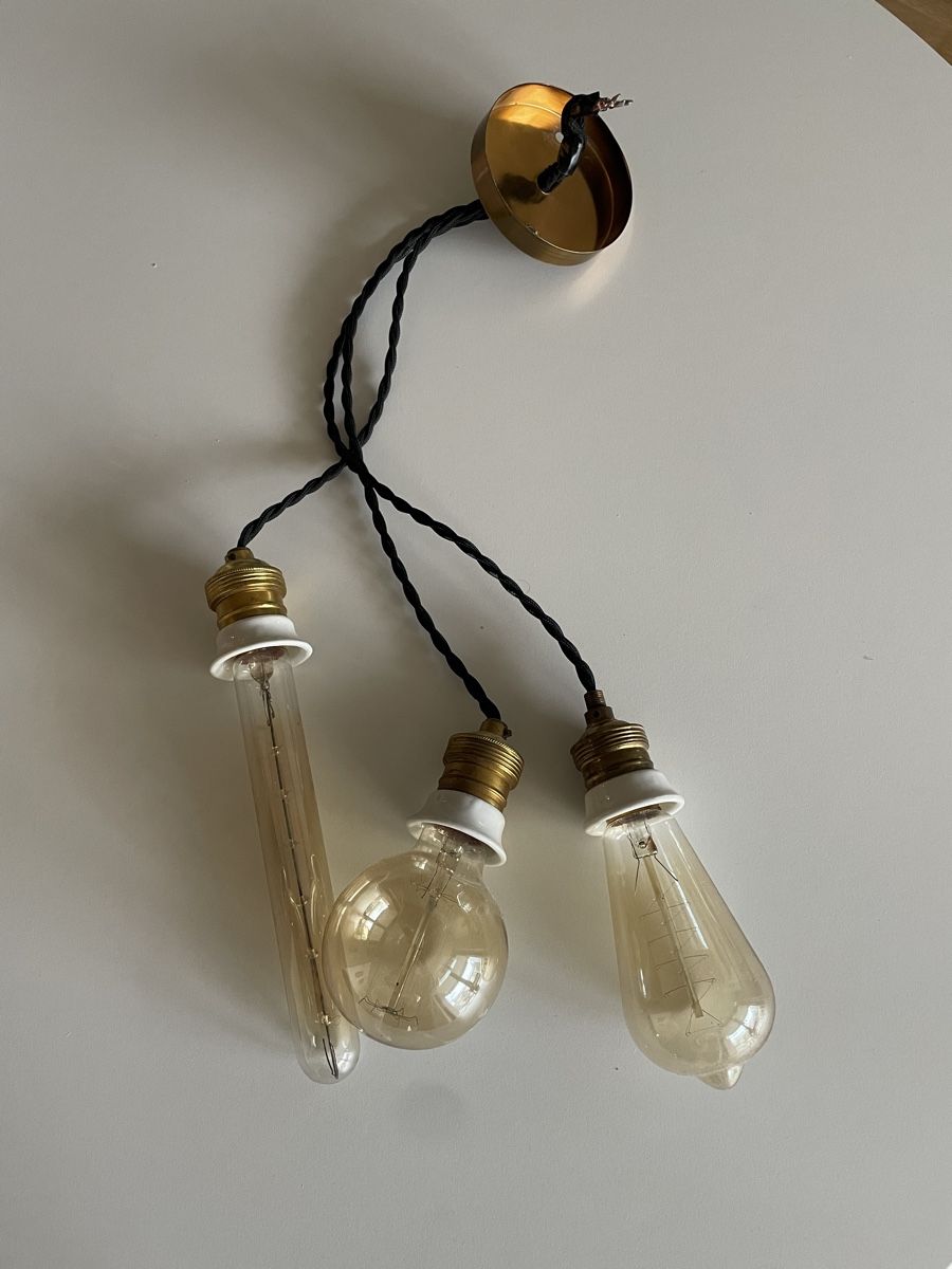 Lampadari & plafoniere: Hängelampe mit Edison Glühbirnen – Usato da Basel venduto da poootaing