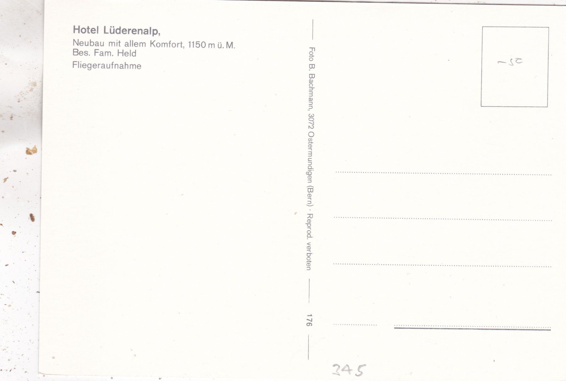 Ansichtskarten: Hotel Lüderenalp – Gebraucht aus Herisau von Lisegrat2008 1