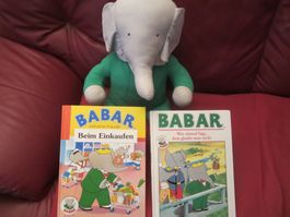 Babar Plüschtier & 2 Bücher zum Vorlesen 📚🐘