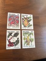 Briefmarken Malaysia, Blumenmotiv, Top Zustand!
