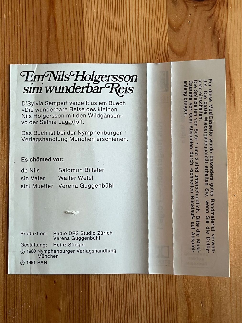 Musicassette: Nils Holgersson Kassette Folge 1-4 – Usato da Zürich venduto da Gurkis 2