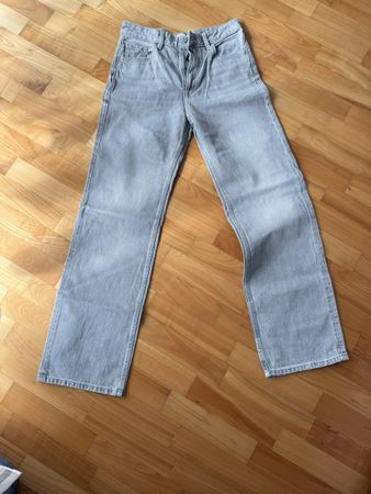 Mango Mid-Waist Jeans, grau, Grösse 36