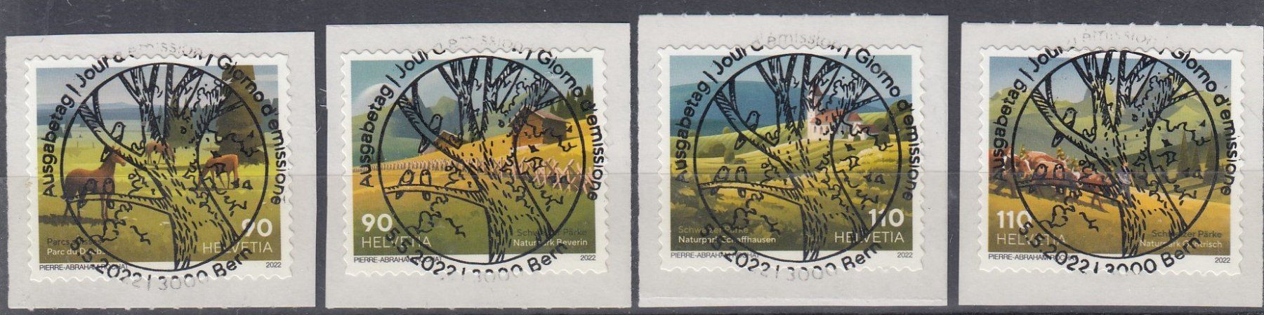 Tutti i francobolli: 1908B-1911B mit FD-Vollstempel Bern 5.5.22 – Usato da Spreitenbach venduto da Lienbi01