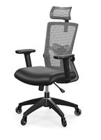 Ergonomischer Bürostuhl mit Kopfstütze  Schwarz