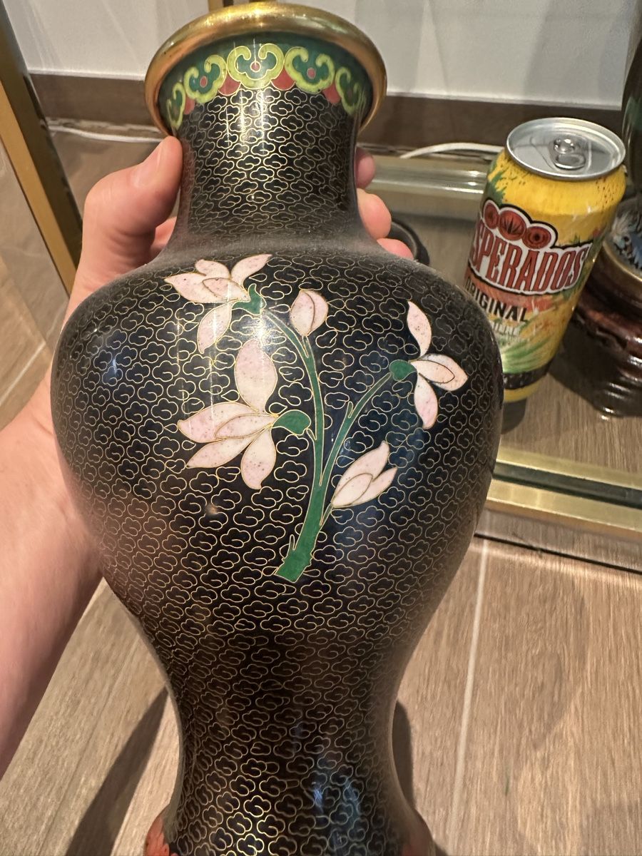 Vasi & Recipienti: Tryptique de vases chinois en cloisonné – Usato da Bellevue venduto da bordeaux075cl 2