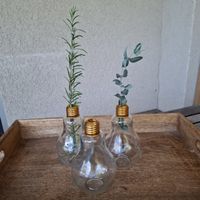 Vase Glas, Glühbirnenförmig