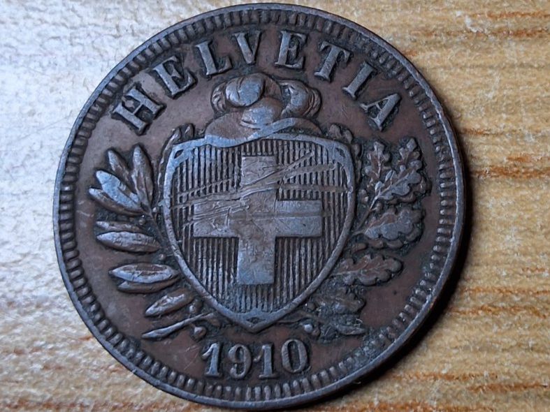 Tutti le monete: 2 Rappen 1910 - Selten! – Usato da Münchenstein venduto da purbach1 2