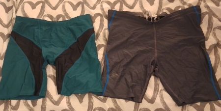 Lot de 2 shorts de natation/vélo, bon état, taille XL