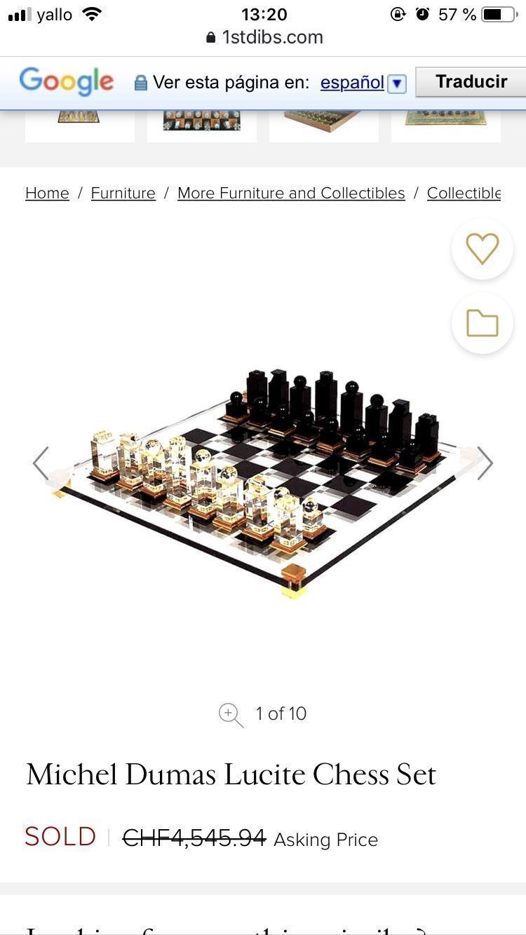 Giochi: Vintage Michel Dumas Chess table set – Usato da Küssnacht am Rigi venduto da CALIFRASQUI 7