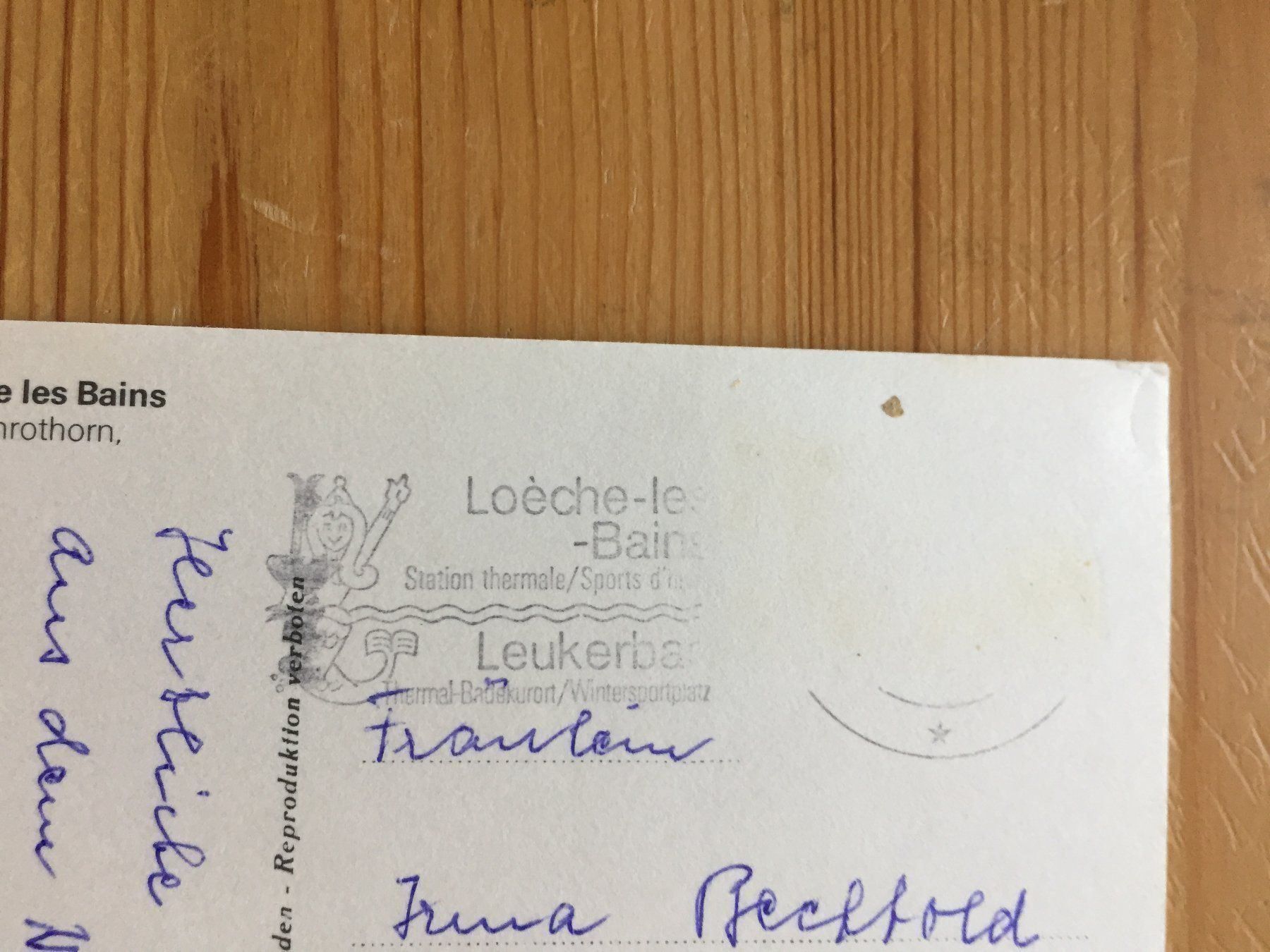 Cartoline postali: Leukerbad mit Balmhorn - AK – Usato da Oberuzwil venduto da Henri09 1