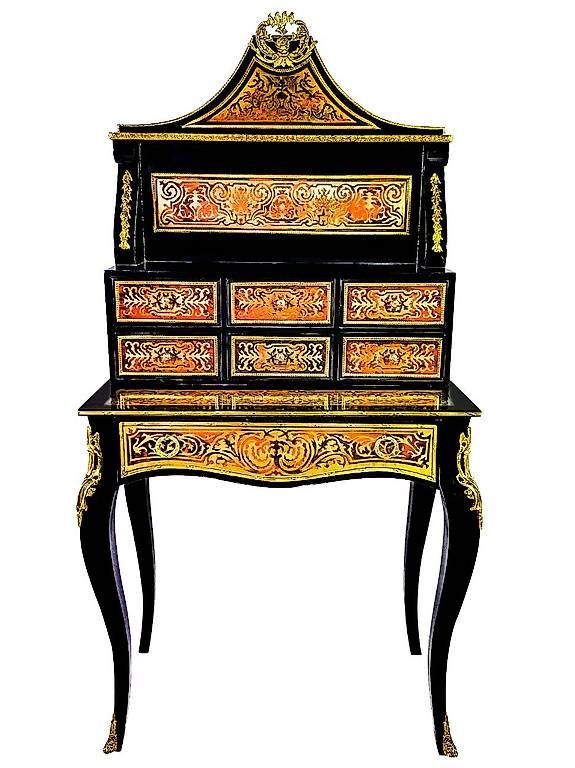 Schreibtische: Secrétaire style André Charles Boulle, – Gebraucht aus geneve von louisart 3