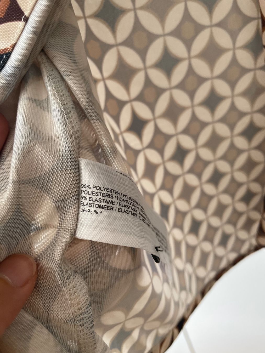 Mango Camicette: Mango Satin-Look Bluse Retro, Braun,  Geometrisch Gr. S – Usato da Neukirch an der Thur venduto da bee88 4