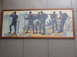 Affiche Mobilisation pour la guerre de 1914 Suisse. Chocolat