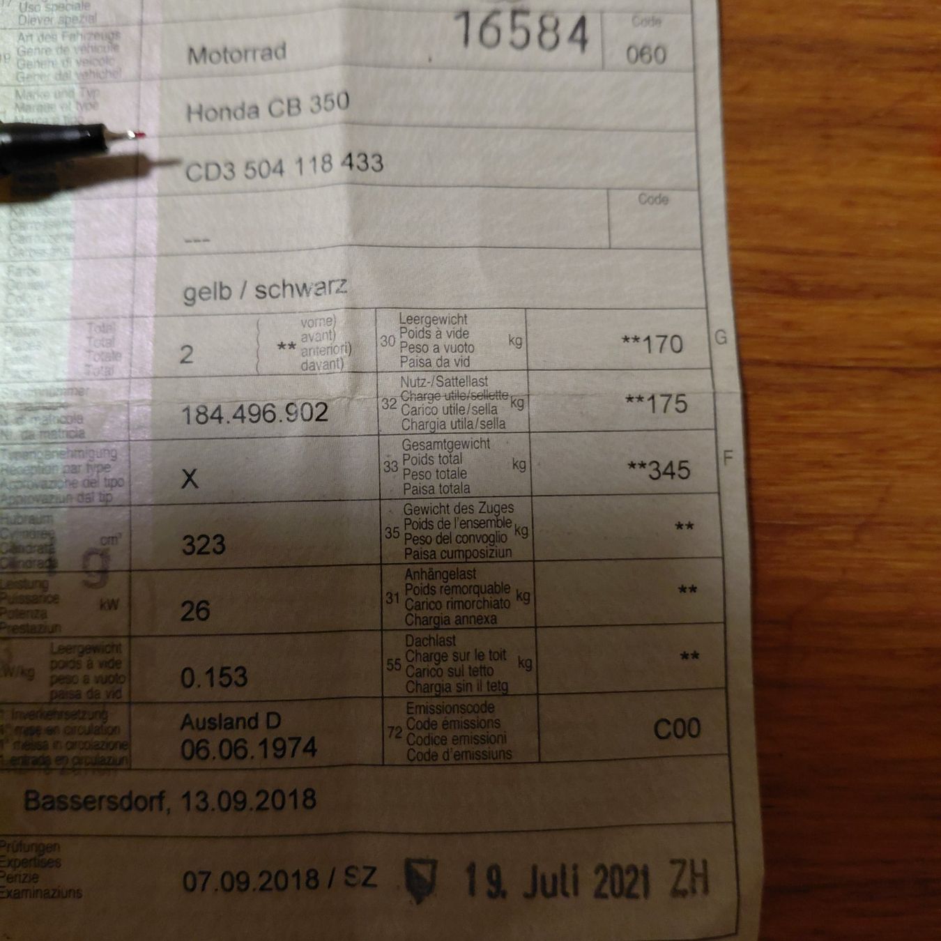 Honda Strasse: Honda CB 350 K bj 1973 – Gebraucht aus Birmenstorf AG von fra_xl6v 8